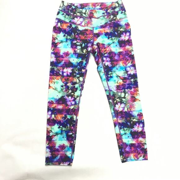 Athleta Leggings Floral Fade Sonar Capri Women's XS Activewear Workout‎ Pants - Picture 15 of 15